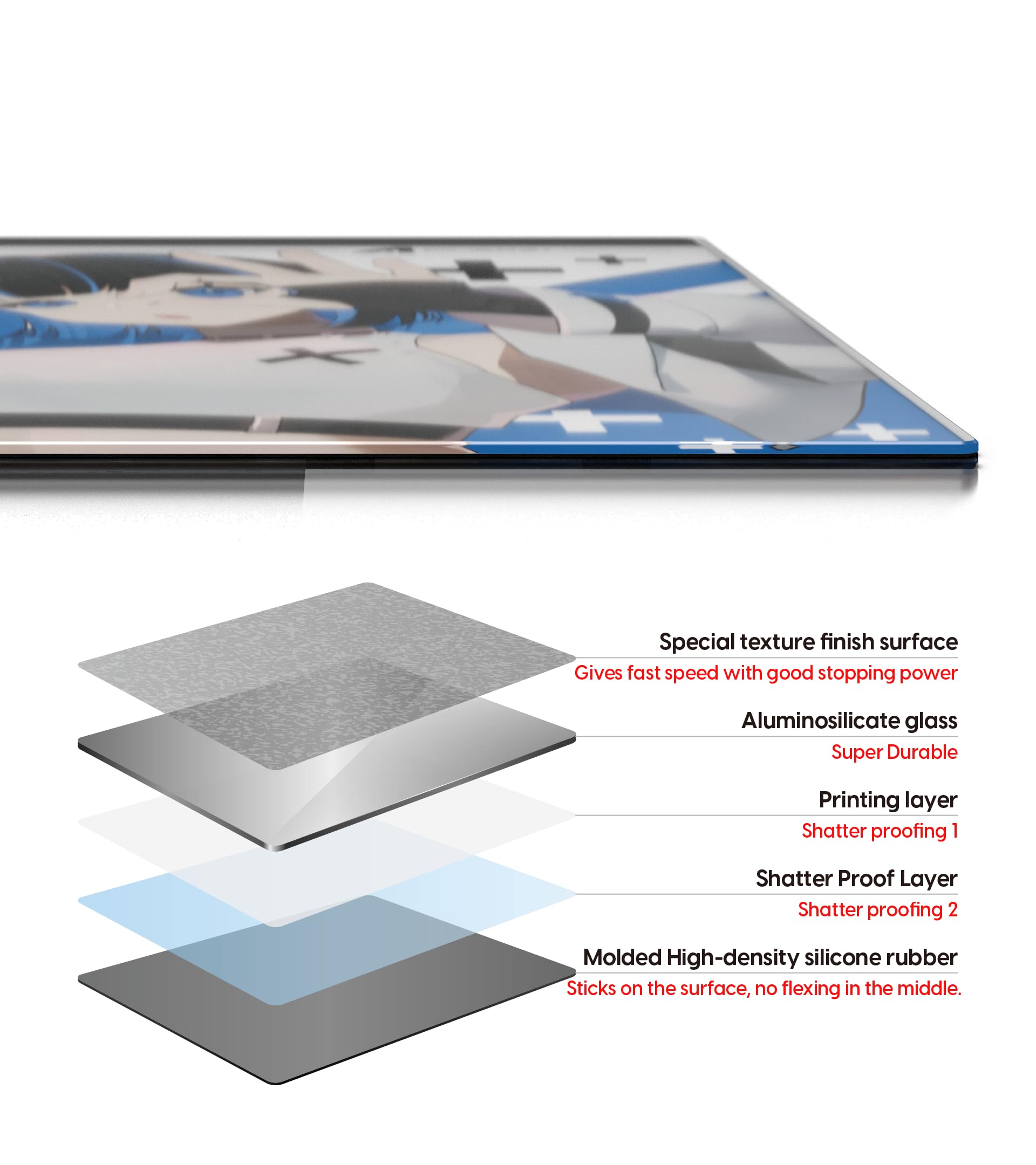 Amazon.co.jp: Aimerz Edition Superglide Glass Mousepad pul